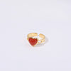Wholesale Retro Electroplated Heart Shape Titanium Steel Ring For Women