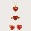 Wholesale Retro Electroplated Heart Shape Titanium Steel Ring For Women