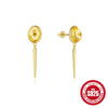 Wholesale Retro Elegant Geometric Round Love Tassel S925 Sterling Silver Earrings With Electroplating