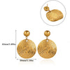 Wholesale Retro Elegant Highend Women's Gold Plated Stainless Steel Heart Sun Flower Geometric Round Earrings
