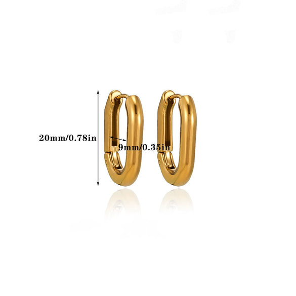 Wholesale Retro Elegant Highend Women's Gold Plated Stainless Steel Heart Sun Flower Geometric Round Earrings