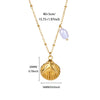Wholesale Retro Elegant Ocean Style Pearl Shell Koi Conch Pendant Necklace For Women With Gold Plated Titanium Steel And O Word Chain Featuring Animal Zodiac Patterns