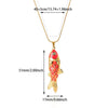 Wholesale Retro Elegant Ocean Style Pearl Shell Koi Conch Pendant Necklace For Women With Gold Plated Titanium Steel And O Word Chain Featuring Animal Zodiac Patterns