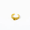 Wholesale Retro Emerald Zircon Cz Geometric Stainless Steel Electroplated Ring For Women