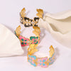 Wholesale Retro Enamel Stainless Steel Bracelet With Devil's Eye Flower Geometric Design And 18K Furnace Vacuum Plating