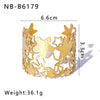 Wholesale Retro Enamel Stainless Steel Bracelet With Devil's Eye Flower Geometric Design And 18K Furnace Vacuum Plating