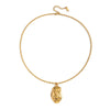 Wholesale Retro Exaggerated Abstract Face Pendant Necklace For Women Geometric Stainless Steel 18K Real Gold Plated