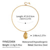 Wholesale Retro Exaggerated Abstract Face Pendant Necklace For Women Geometric Stainless Steel 18K Real Gold Plated