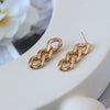 Wholesale Retro Exaggerated Gold Chain Earrings Alloy Electroplated Geometric Style For Women