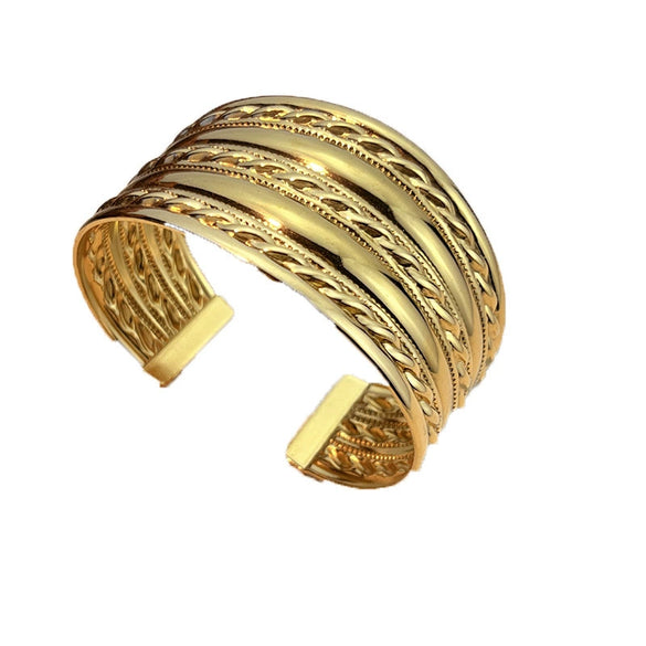 Wholesale Retro Exaggerated Stainless Steel Women's Bracelets Electroplating Jewelry
