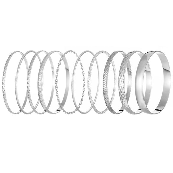 Wholesale Retro Exaggerated Wide Alloy Bracelet Set With Geometric Style And Electroplating Treatment