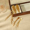 Wholesale Retro Fashion Geometric Tassel Earrings For Women Stainless Steel 18K Goldplated