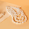 Wholesale Retro Fashion Necklace Alloy Imitation Pearl Geometric Pearlescent Bone Chain