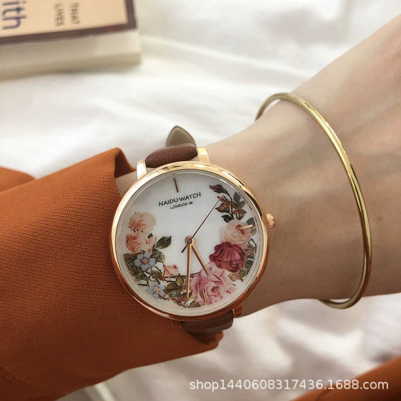 Wholesale Retro Fashion Simple Quartz Watch For Men And Women Silicone Case Imitation Leather Strap Round Dial