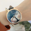 Wholesale Retro Fashion Simple Quartz Watch For Men And Women Silicone Case Imitation Leather Strap Round Dial