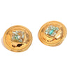 Wholesale Retro Fashionable Geometric Round Gravel Earrings For Women Stainless Steel 18K Gold Plated