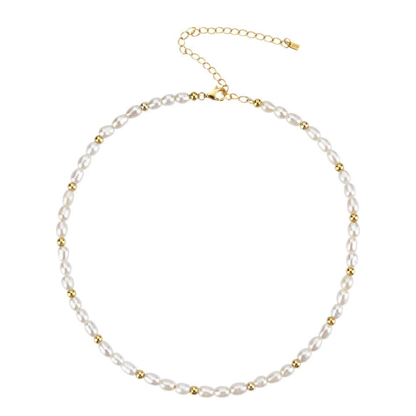 Wholesale Retro Freshwater Pearl Necklace In S925 Silver With French Baroque Irregular Design And Platinum Or 18K Gold Electroplating