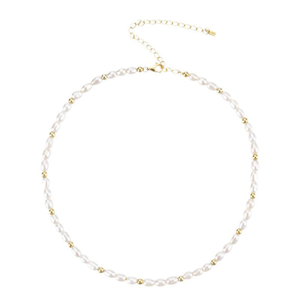Wholesale Retro Freshwater Pearl Necklace In S925 Silver With French Baroque Irregular Design And Platinum Or 18K Gold Electroplating