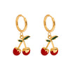 Wholesale Retro Fruit Shaped Stainless Steel Pendant Earrings For Women