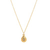 Wholesale Retro Geometric Asymmetrical Round Coin Pendant Necklace For Women Titanium Steel Electroplated