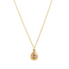 Wholesale Retro Geometric Asymmetrical Round Coin Pendant Necklace For Women Titanium Steel Electroplated