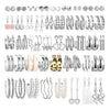 Wholesale Retro Geometric C Type Pearl Earrings With Electroplating