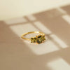 Wholesale Retro Geometric Colored Zircon December Birthstone Titanium Steel Electroplated Ring Unisex