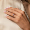 Wholesale Retro Geometric Colored Zircon December Birthstone Titanium Steel Electroplated Ring Unisex