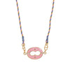 Wholesale Retro Geometric Dripping Oil Copper Pendant Clavicle Chain Goldplated