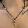 Wholesale Retro Geometric Dripping Oil Copper Pendant Clavicle Chain Goldplated