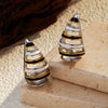 Wholesale Retro Geometric Dripping Oil Design Drop Shape Stainless Steel And Titanium Steel Earrings For Women