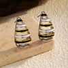 Wholesale Retro Geometric Dripping Oil Design Drop Shape Stainless Steel And Titanium Steel Earrings For Women