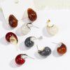 Wholesale Retro Geometric Irregular Resin Drop Earrings For Women With Electroplating