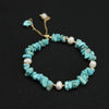 Wholesale Retro Geometric Natural Freshwater Pearl Bracelet With 18K Goldplated Pendant