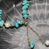 Wholesale Retro Geometric Natural Freshwater Pearl Bracelet With 18K Goldplated Pendant