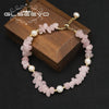 Wholesale Retro Geometric Natural Freshwater Pearl Bracelet With 18K Goldplated Pendant