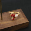 Wholesale Retro Geometric Natural Pearl Opening Ring For Women With Electroplating