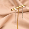 Wholesale Retro Geometric Natural Pearl 925 Sterling Silver Tassel Earrings With Electroplating