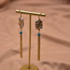 Wholesale Retro Geometric Natural Pearl 925 Sterling Silver Tassel Earrings With Electroplating