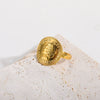 Wholesale Retro Geometric Open Ring Stainless Steel 18K Gold Electroplated Unisex