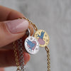 Wholesale Retro Geometric Oval Titanium Steel Necklace For Women With Vacuum Plated 18K Real Gold