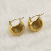 Wholesale Retro Geometric Spherical 316L Stainless Steel Electroplated Women's Earrings