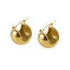 Wholesale Retro Geometric Spherical 316L Stainless Steel Electroplated Women's Earrings