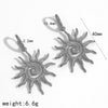 Wholesale Retro Geometric Spiral Sunflower Stainless Steel Earrings With Electroplating For Women