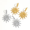Wholesale Retro Geometric Spiral Sunflower Stainless Steel Earrings With Electroplating For Women