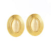 Wholesale Retro Geometric Stainless Steel Electroplated Natural Stone Earrings