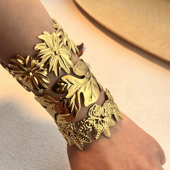 Wholesale Retro Geometric Stainless Steel Electroplated Titanium Steel Bracelet Jewelry