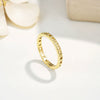 Wholesale Retro Geometric Stainless Steel Goldplated Ring For Women And Unisex