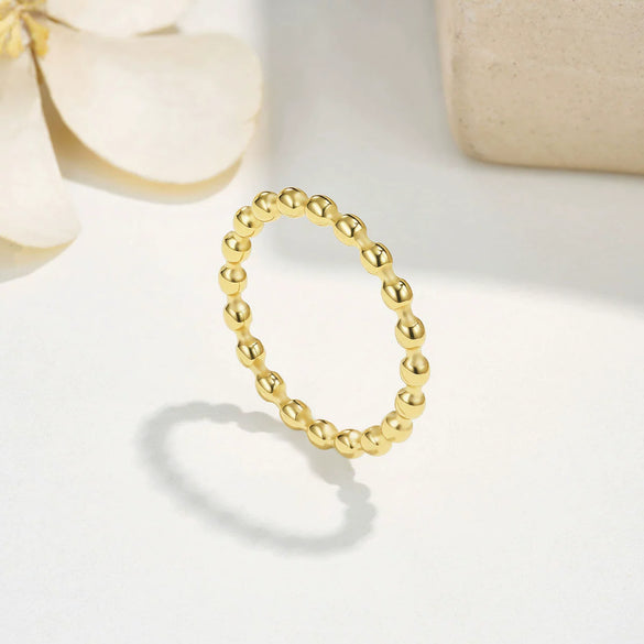 Wholesale Retro Geometric Stainless Steel Goldplated Ring For Women And Unisex