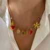 Wholesale Retro Geometric Stainless Steel Necklace Pendant With Bamboo Chain And Electroplating Design